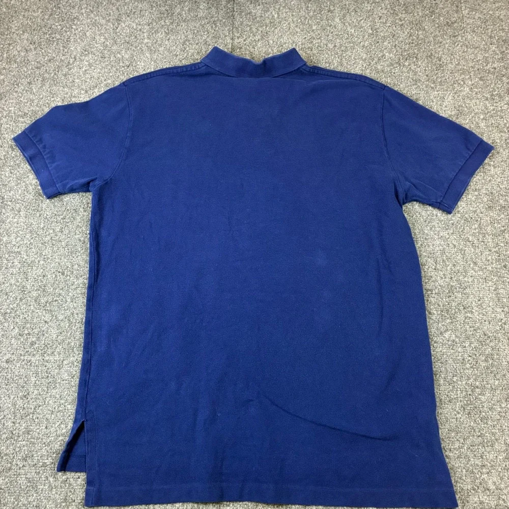 VTG Polo Ralph Lauren Mens Size Large Blue Lime Green Pony Mesh Pique Polo Shirt